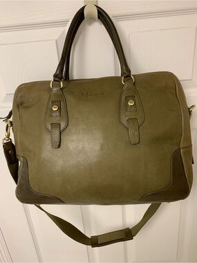 Lether Margot Soft Olive Handbag Travel Bag Tote